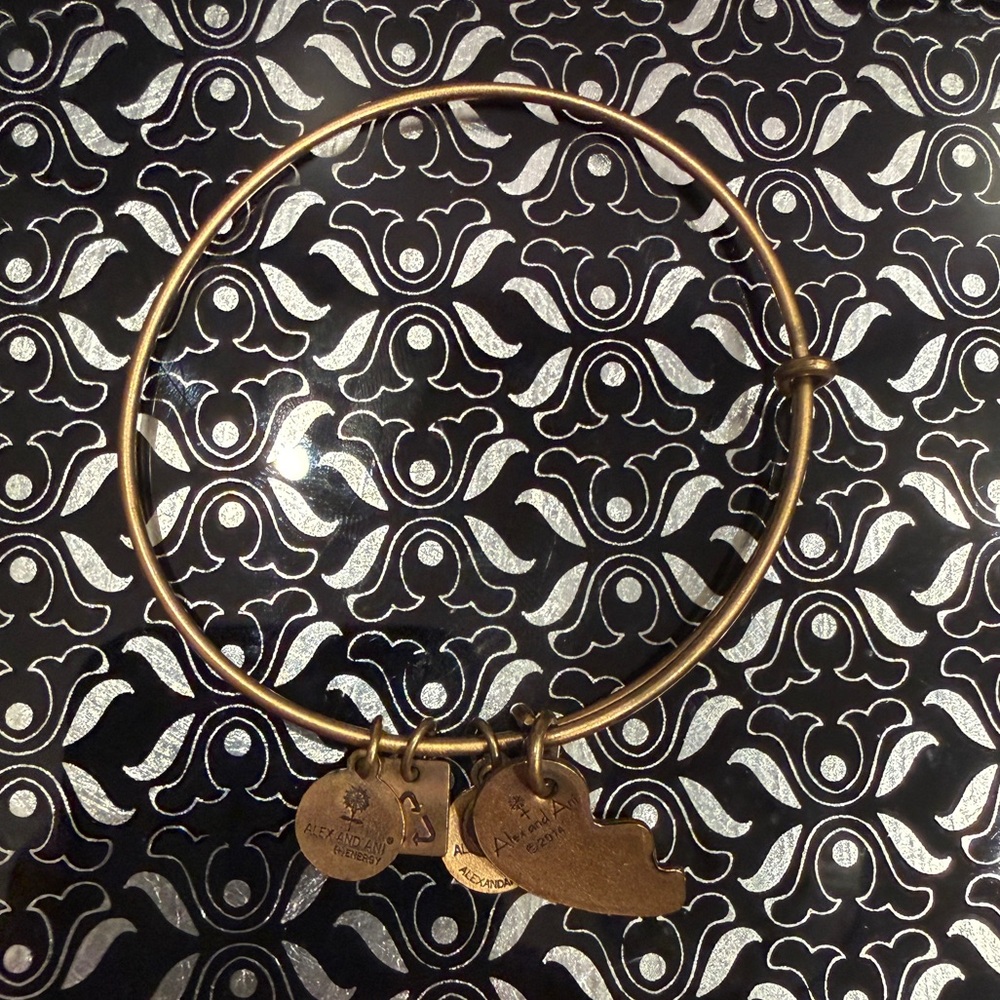 Friends Alex and Ani Charm Gold Bangle Bracelet